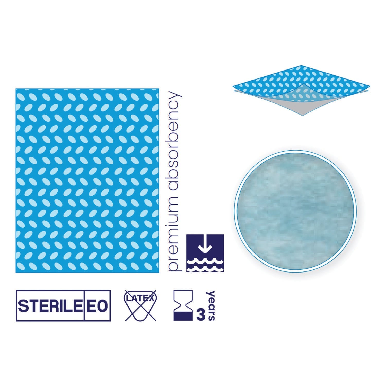 SUBMED Sterile Non-Sterile Surgical Plain Drapes (2-layered Pe/Viscose - 50 gsm)