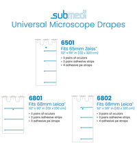 SUBMED Sterile Universal Microscope Drapes, for Zeiss, Leica Microscopes (10/case) - view 3
